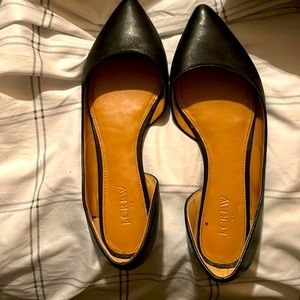 LIKE NWOT JCREW CLASSIC D’ORSAY FLATS IN LEATHER
